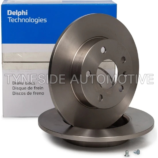 Genuine Delphi Rear Disc Set for Vauxhall (264mm) - BG3406